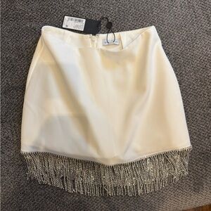 Gianni Bini Ivory Fringe Skort